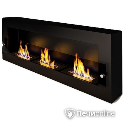 Биокамин ЭкоЛайф Fire Line Glass black burgundy в Люберцах